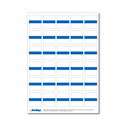 Étiquettes pour bacs bleues, 30 pcs (1 planche)