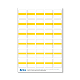 Étiquettes pour bacs jaunes, 30 pcs (1 planche)