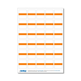 Étiquettes pour bacs oranges, 30 pcs (1 planche)