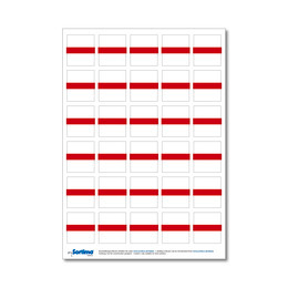 Étiquettes pour bacs rouges, 30 pcs (1 planche)