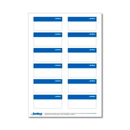 Étiquettes bleues BOXX/mallettes/clip, 12 pcs (1 planche)