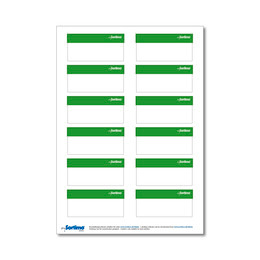 Étiquettes vert clair BOXX/mallettes/clip, 12 pcs (1 planche)