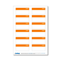 Étiquettes orange BOXX/mallettes/clip, 12 pcs (1 planche)